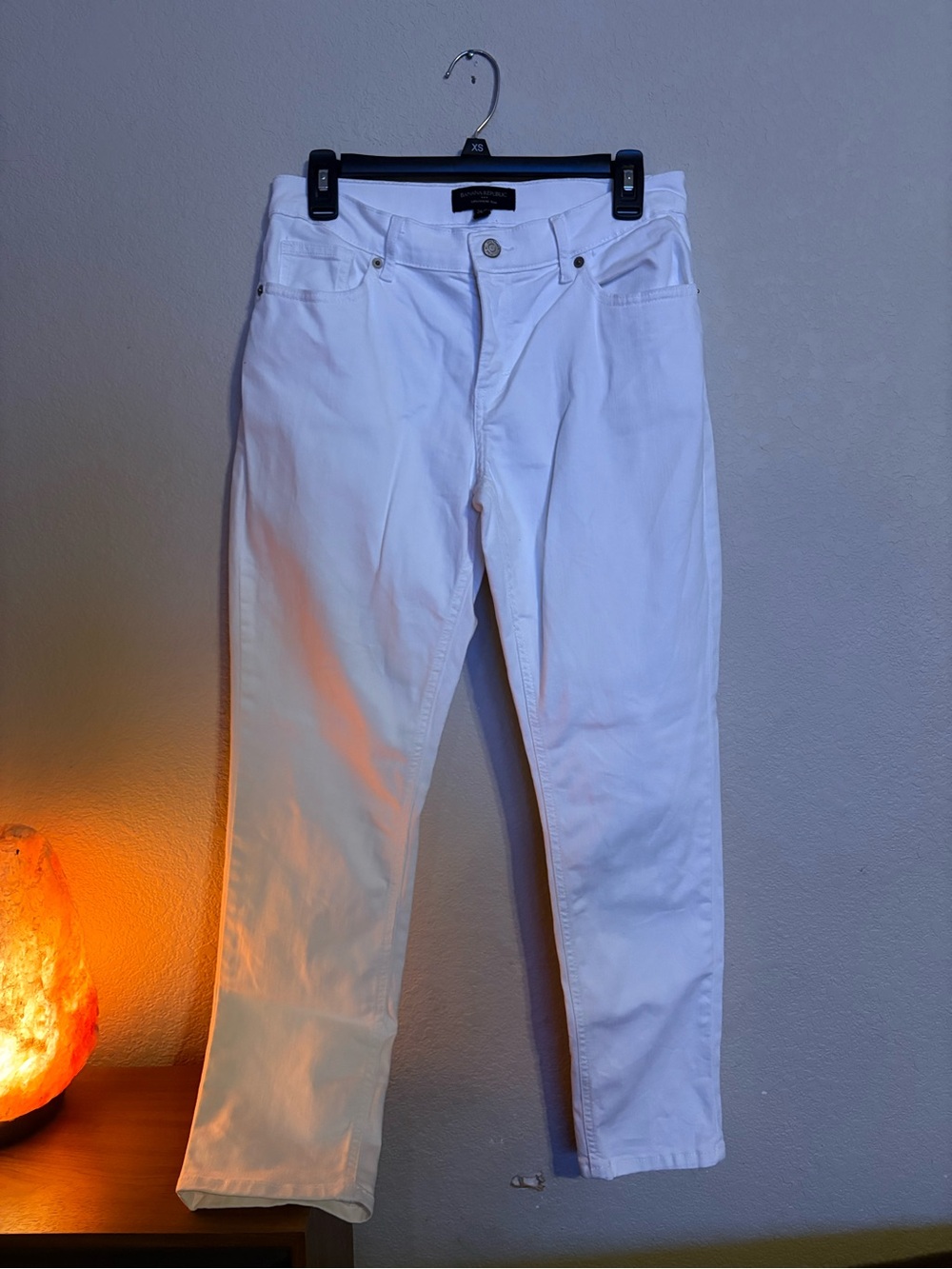 Banana Republic Crisp White Slim Straight Jeans